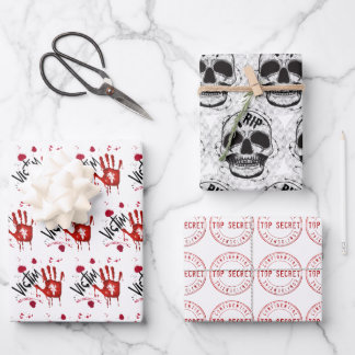 Feuille De Papier Cadeau Meurtre mystère crime ventilateur froid coque enve