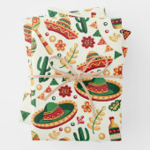 Feuille De Papier Cadeau Mexican Cinco De Mayo Pattern  (En situation)
