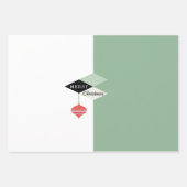 Feuille De Papier Cadeau Mi-siècle moderne Joyeux Noël (Devant 2)