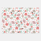 Feuille De Papier Cadeau Mi-siècle moderne Joyeux Noël (Devant)