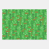 Feuille De Papier Cadeau Mi-siècle Noël (Devant 2)