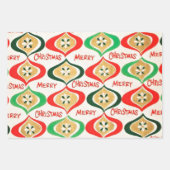 Feuille De Papier Cadeau Mi-siècle Noël moderne (Devant)