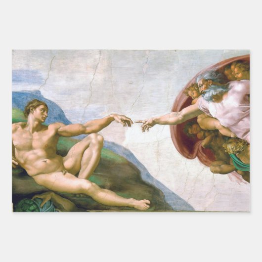 Feuille De Papier Cadeau Michel-Ange (Devant)