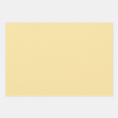 Feuille De Papier Cadeau Micro pois blanc - jaune canari (Devant 2)