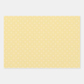 Feuille De Papier Cadeau Micro pois blanc - jaune canari (Devant)