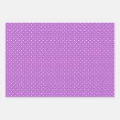 Feuille De Papier Cadeau Micro pois blanc - Orchidée violet (Devant 2)