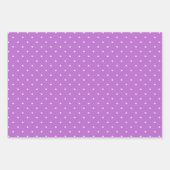Feuille De Papier Cadeau Micro pois blanc - Orchidée violet (Devant)