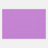 Feuille De Papier Cadeau Micro pois blanc - Orchidée violet (Devant)