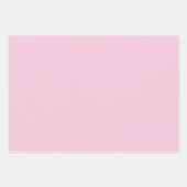 Feuille De Papier Cadeau Micro pois blanc - Rose clair (Devant 2)