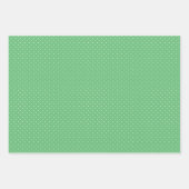 Feuille De Papier Cadeau Micro pois blanc - Vert été (Devant 3)