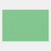 Feuille De Papier Cadeau Micro pois blanc - Vert été (Devant 2)