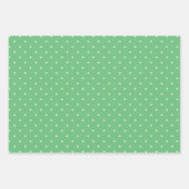 Feuille De Papier Cadeau Micro pois blanc - Vert été (Devant)