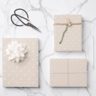 Feuille De Papier Cadeau Micro pois de printemps | Lin doux