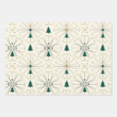 Feuille De Papier Cadeau Mid Century Christmas Trees (Devant 2)