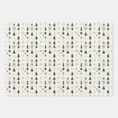 Feuille De Papier Cadeau Mid Century Modern Christmas Icons (Devant 3)