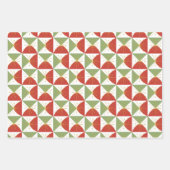 Feuille De Papier Cadeau Mid-Century Modern Retro Holiday (Devant 3)