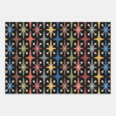 Feuille De Papier Cadeau Mid Century Modern Starburst Pattern (Devant)
