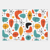 Feuille De Papier Cadeau Mid Century Modern Starburst Pattern (Devant 2)