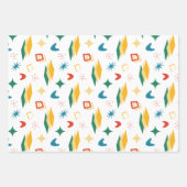 Feuille De Papier Cadeau Mid Mod Atomique Mid-Century Moderne Formes Rétro (Devant 2)