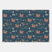 Feuille De Papier Cadeau Midnight Sleigh Ride  (Devant 3)