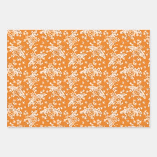 Feuille De Papier Cadeau Miel Bee (Devant 2)