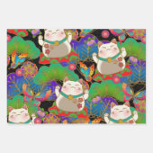 Feuille De Papier Cadeau mignon maneki neko  (Devant)