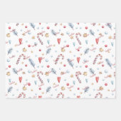 Feuille De Papier Cadeau Mignonne, 3 noms correspondant aux Motifs d'hiver  (Devant 3)