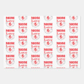 Feuille De Papier Cadeau Mignonne Maman Amour (Devant 2)