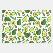 Feuille De Papier Cadeau mignonne motif avocado (Devant 3)