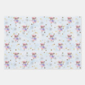 Feuille De Papier Cadeau Mignonne patineuse fille de Noël Pastel Koweïi (Devant 2)