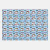 Feuille De Papier Cadeau Milieu du siècle moderne Maisons d'oiseaux Noël (Devant 3)