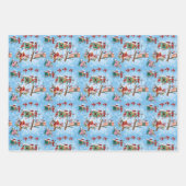 Feuille De Papier Cadeau Milieu du siècle moderne Maisons d'oiseaux Noël (Devant 2)