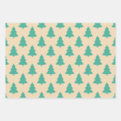 Feuille De Papier Cadeau Mille Monnaie Retro Turquoise vert sapin de Noël M (Devant 3)