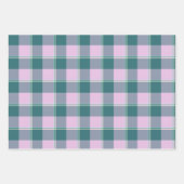Feuille De Papier Cadeau Ming and Melanie Plaid Pink Green (Devant)