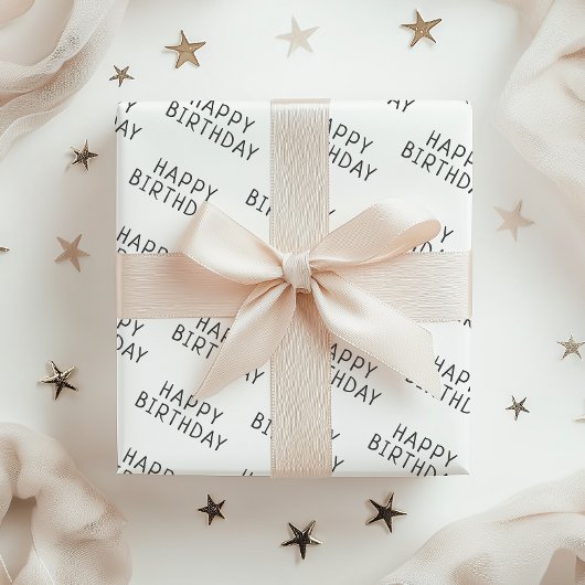 Feuille De Papier Cadeau Mini-genre Neutre Joyeux anniversaire