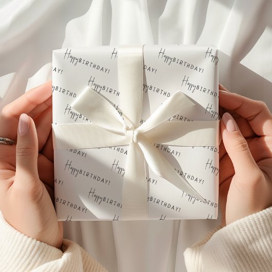 Feuille De Papier Cadeau Mini-genre Neutre Joyeux Anniversaire !