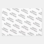Feuille De Papier Cadeau Mini-genre Neutre Joyeux anniversaire (Devant)