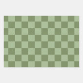 Feuille De Papier Cadeau Minimalist Sage Green Checkerboard Pattern (Devant)
