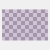 Feuille De Papier Cadeau Minimalist Soft Lavender Checkerboard Pattern  (Devant 3)