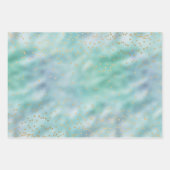 Feuille De Papier Cadeau Mint Aqua Gold Confetti Dreamy Dragonflies (Devant 3)