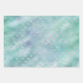 Feuille De Papier Cadeau Mint Aqua Gold Confetti Dreamy Dragonflies (Devant 2)