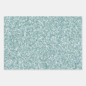 Feuille De Papier Cadeau Mint Aqua Ombre Glitz (Devant 3)
