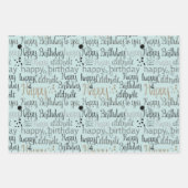 Feuille De Papier Cadeau Mint Fun Happy Balloons Birthday (Devant 2)