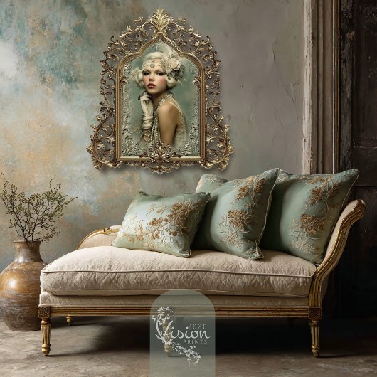 Feuille De Papier Cadeau Mint Sage Allure Roaring 20's Matching Set