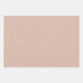 Feuille De Papier Cadeau Minuscules cœurs bruns  (Devant)