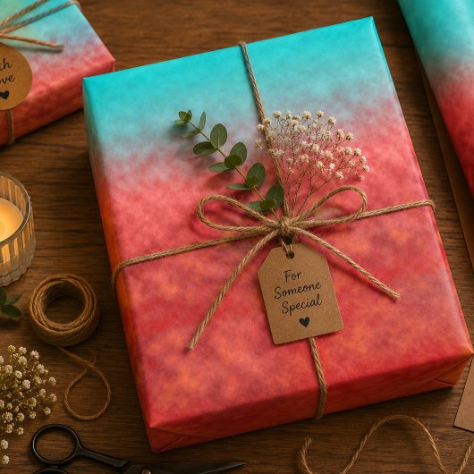Feuille De Papier Cadeau Mirage Cramoisi