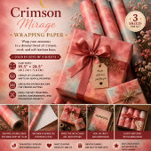 Feuille De Papier Cadeau Mirage Cramoisi
