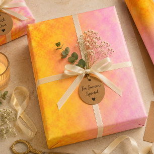 Feuille De Papier Cadeau Mirage de Pétales Dorés