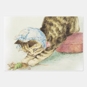 Feuille De Papier Cadeau “Miss Moppet Chases a Mouse” by Beatrix Potter (Devant 3)