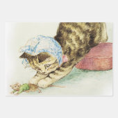 Feuille De Papier Cadeau “Miss Moppet Chases a Mouse” by Beatrix Potter (Devant)